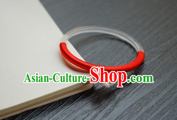 Chinese Classical White Chalcedony Bracelet Jewelry Accessories Ancient Hanfu Convallaria Bangle Chinese Classical White Chalcedony Bracelet Jewelry Accessories Ancient Hanfu Convallaria Bangle