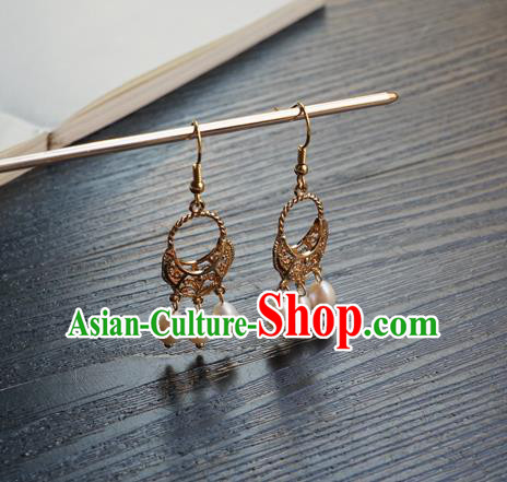 Handmade Chinese Ear Accessories Ancient Women Hanfu Eardrop Classical Cheongsam Pearls Tassel Earrings Handmade Chinese Ear Accessories Ancient Women Hanfu Eardrop Classical Cheongsam Pearls Tassel Earrings