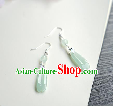 Handmade Chinese Green Flower Petal Ear Accessories Ancient Women Hanfu Classical Cheongsam Earrings Handmade Chinese Green Flower Petal Ear Accessories Ancient Women Hanfu Classical Cheongsam Earrings