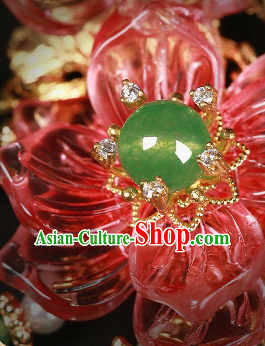 Chinese Handmade Hanfu Red Flowers Necklet Classical Jewelry Accessories Necklace for Women Chinese Handmade Hanfu Red Flowers Necklet Classical Jewelry Accessories Necklace for Women