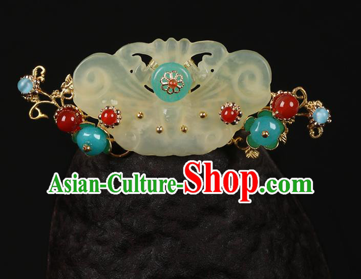 Chinese Classical Jade Butterfly Waist Accessories Ancient Women Hanfu Pearls Tassel Belt Pendant Chinese Classical Jade Butterfly Waist Accessories Ancient Women Hanfu Pearls Tassel Belt Pendant