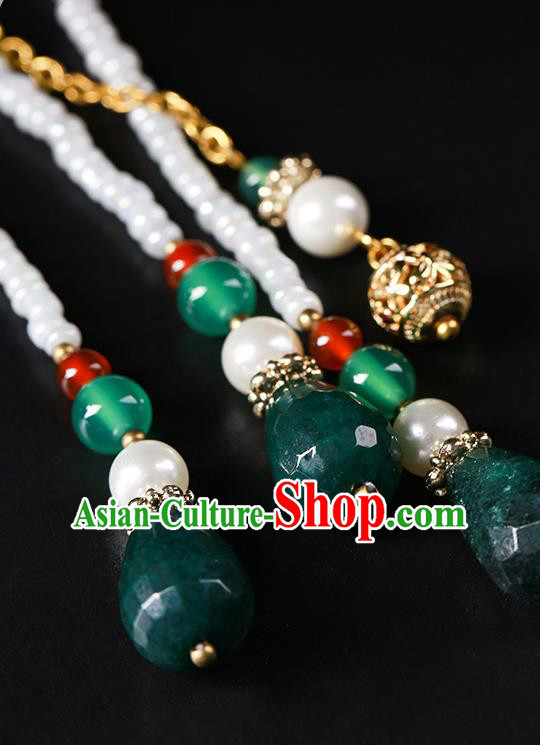 Chinese Classical Jade Carving Waist Accessories Ancient Princess Hanfu Beads Tassel Belt Pendant Chinese Classical Jade Carving Waist Accessories Ancient Princess Hanfu Beads Tassel Belt Pendant