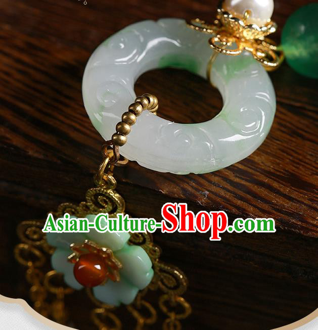 Chinese Classical Jade Carving Waist Accessories Ancient Princess Hanfu Beads Tassel Belt Pendant Chinese Classical Jade Carving Waist Accessories Ancient Princess Hanfu Beads Tassel Belt Pendant