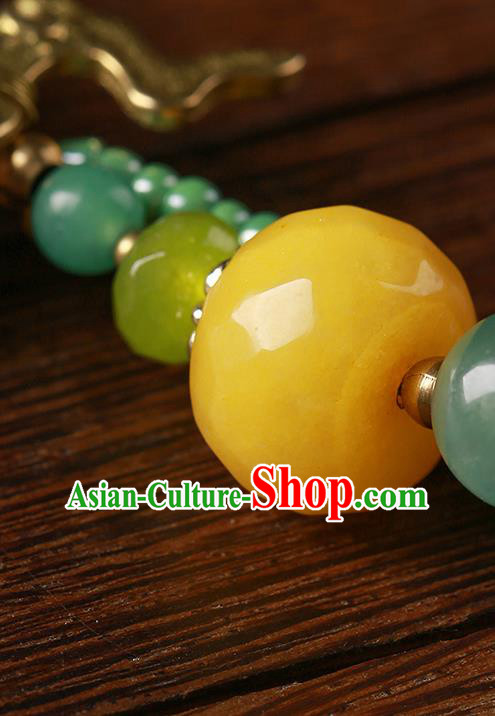 Chinese Classical Hanfu Green Tassel Waist Accessories Ancient Princess Jade Belt Pendant Chinese Classical Hanfu Green Tassel Waist Accessories Ancient Princess Jade Belt Pendant