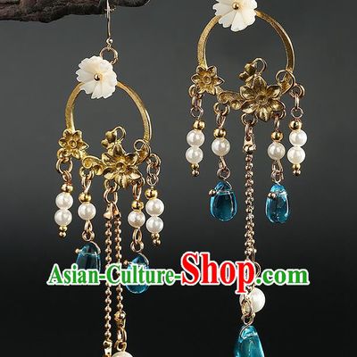 Handmade Chinese Ear Accessories Classical Eardrop Ancient Women Hanfu Tassel Earrings