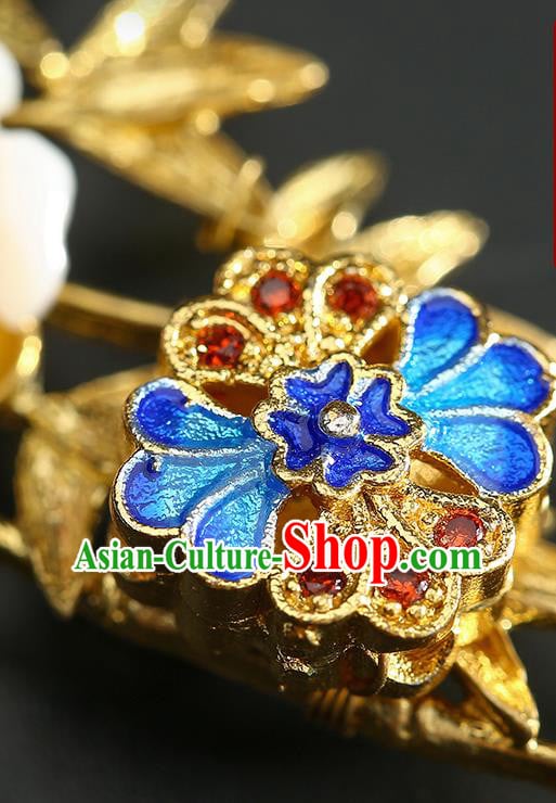 Chinese Classical Hanfu Golden Bamboo Leaf Waist Accessories Ancient Princess Beads Tassel Belt Pendant Chinese Classical Hanfu Golden Bamboo Leaf Waist Accessories Ancient Princess Beads Tassel Belt Pendant