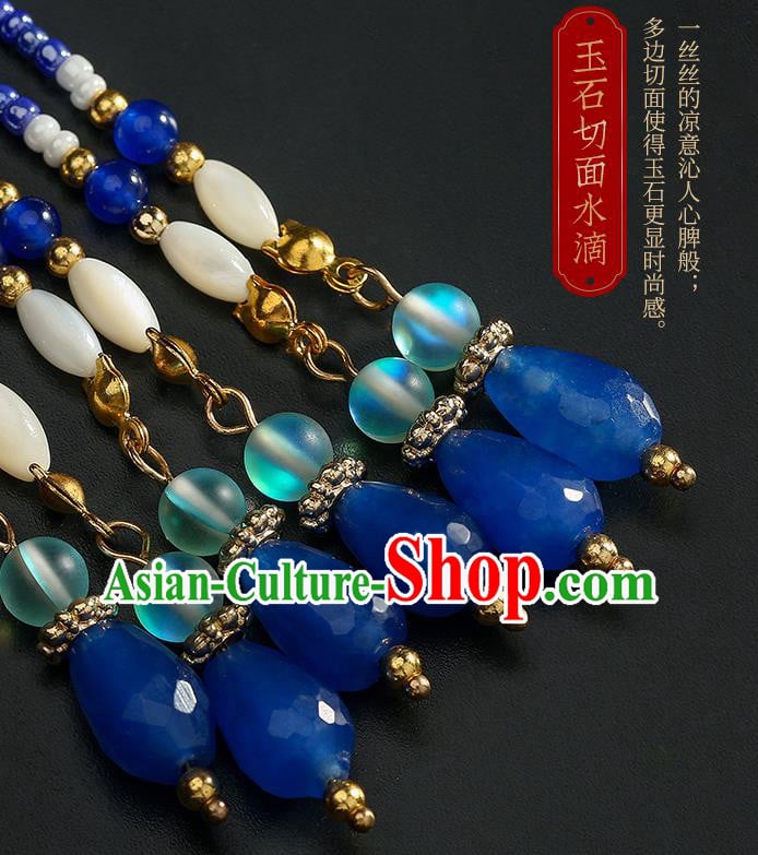 Chinese Classical Hanfu Golden Bamboo Leaf Waist Accessories Ancient Princess Beads Tassel Belt Pendant Chinese Classical Hanfu Golden Bamboo Leaf Waist Accessories Ancient Princess Beads Tassel Belt Pendant
