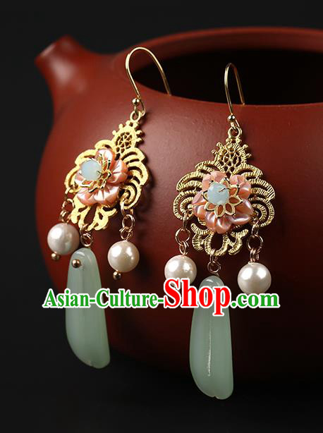 Handmade Chinese Bride Ear Accessories Classical Eardrop Ancient Women Hanfu Earrings Handmade Chinese Bride Ear Accessories Classical Eardrop Ancient Women Hanfu Earrings