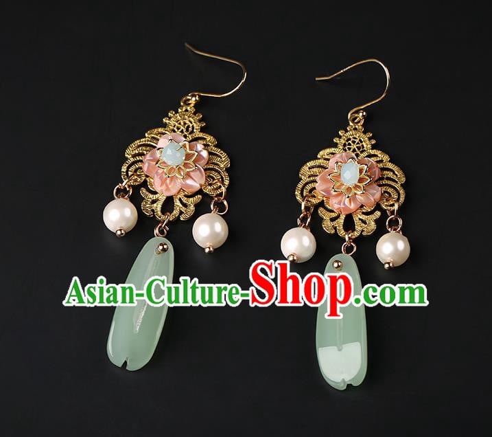 Handmade Chinese Bride Ear Accessories Classical Eardrop Ancient Women Hanfu Earrings Handmade Chinese Bride Ear Accessories Classical Eardrop Ancient Women Hanfu Earrings