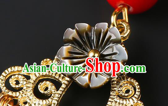 Handmade Chinese Black Flower Ear Accessories Classical Eardrop Ancient Women Hanfu Tassel Earrings Handmade Chinese Black Flower Ear Accessories Classical Eardrop Ancient Women Hanfu Tassel Earrings