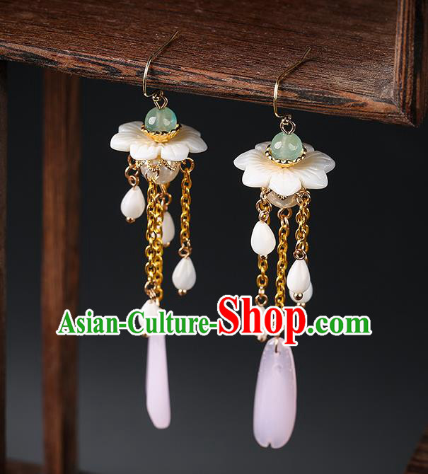 Handmade Chinese Ear Accessories Classical Eardrop Ancient Women Hanfu Flowers Tassel Earrings Handmade Chinese Ear Accessories Classical Eardrop Ancient Women Hanfu Flowers Tassel Earrings