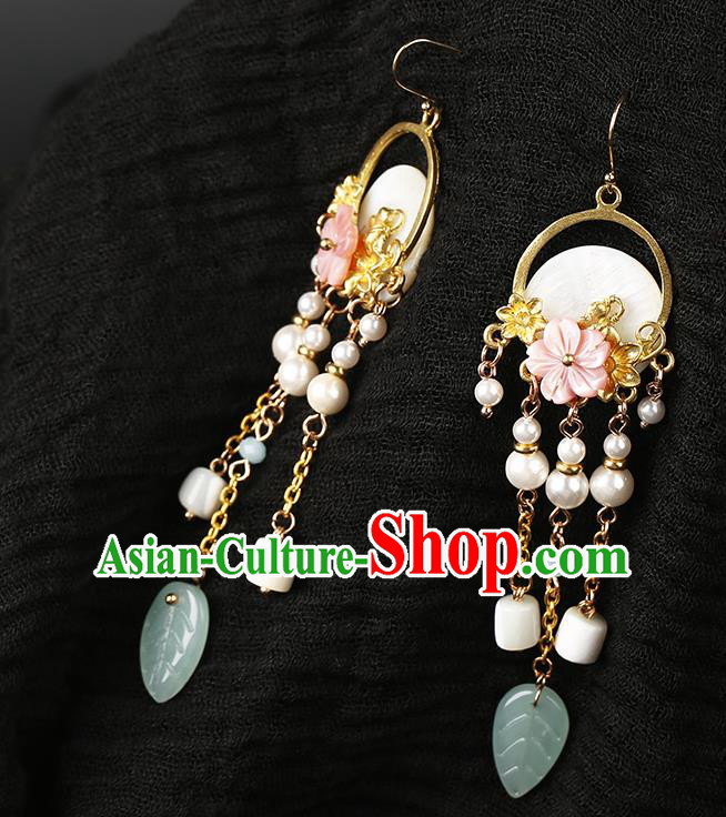 Handmade Chinese Aventurine Ear Accessories Classical Eardrop Ancient Women Hanfu Beads Tassel Earrings Handmade Chinese Aventurine Ear Accessories Classical Eardrop Ancient Women Hanfu Beads Tassel Earrings