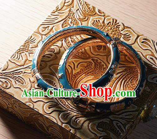 Chinese Classical Hanfu Enamel Bracelet Accessories Ancient Princess Bangle Chinese Classical Hanfu Enamel Bracelet Accessories Ancient Princess Bangle