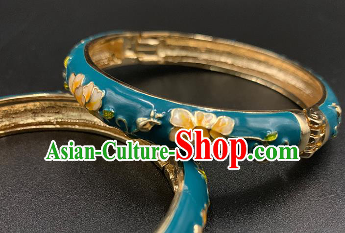 Chinese Classical Hanfu Enamel Bracelet Accessories Ancient Princess Bangle Chinese Classical Hanfu Enamel Bracelet Accessories Ancient Princess Bangle