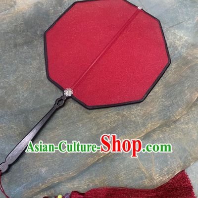 Chinese Classical Hanfu Court Lady Fan Ancient Song Dynasty Wedding Palace Fans Princess Red Silk Fans