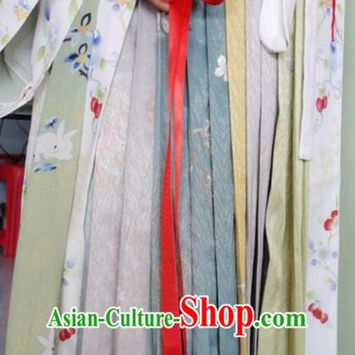 Chinese Classical Red Silk Ribbon Waist Accessories Ancient Song Dynasty Princess Belt Ornaments
