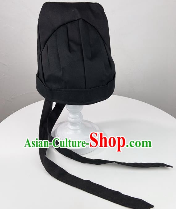 Chinese Classical Hanfu Black Hat Ancient Tang Dynasty Swordsman Headwear for Men Chinese Classical Hanfu Black Hat Ancient Tang Dynasty Swordsman Headwear for Men