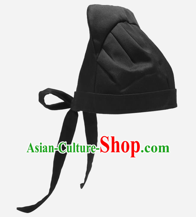 Chinese Classical Hanfu Black Hat Ancient Tang Dynasty Swordsman Headwear for Men Chinese Classical Hanfu Black Hat Ancient Tang Dynasty Swordsman Headwear for Men