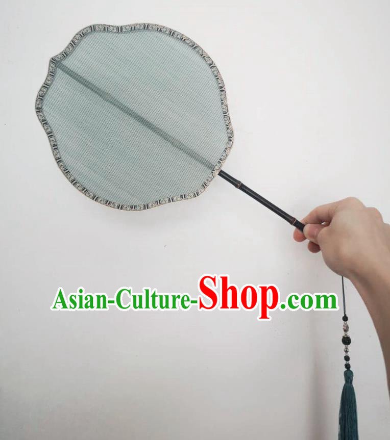 Chinese Classical Ancient Hanfu Light Blue Silk Fan Song Dynasty Imperial Bodyguard Palace Fans Chinese Classical Ancient Hanfu Light Blue Silk Fan Song Dynasty Imperial Bodyguard Palace Fans