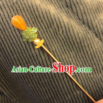 Chinese Ancient Empress Ceregat Hairpins Hair Accessories Handmade Ming Dynasty Court Blueing Hair Stick