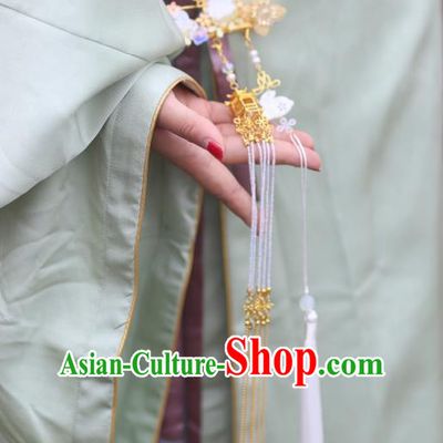 Chinese Classical Handmade Moon Palace Tassel Waist Accessories Ancient Ming Dynasty Princess Hanfu Belt Pendant