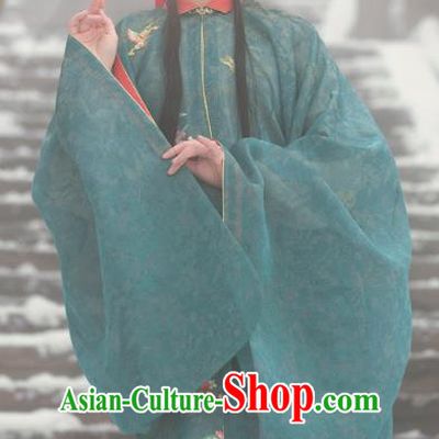 Chinese Ancient Noble Lady Hanfu Apparels Traditional Ming Dynasty Princess Historical Costumes Embroidered Green Gown and Skirt Full Set