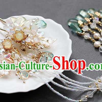Chinese Classical Palace Butterfly Tassel Hair Stick Handmade Hanfu Hair Accessories Ancient Ming Dynasty Empress Hairpins Hair Clip