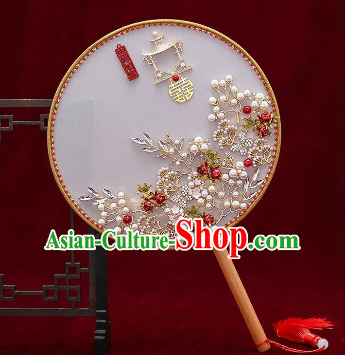 Chinese Handmade Wedding Palace Fans Classical Silk Fans Ancient Bride Round Fans Chinese Handmade Wedding Palace Fans Classical Silk Fans Ancient Bride Round Fans