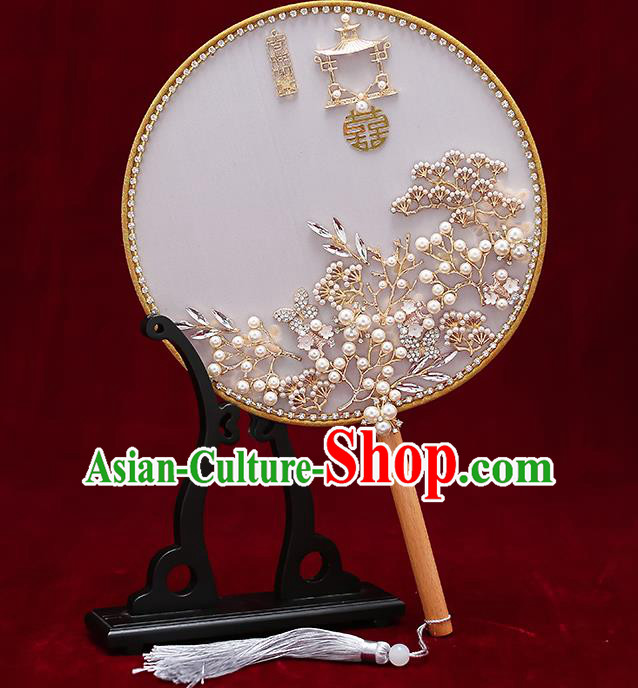 Chinese Handmade Wedding Silk Palace Fans Classical Fans Ancient Bride Round Fans Chinese Handmade Wedding Silk Palace Fans Classical Fans Ancient Bride Round Fans
