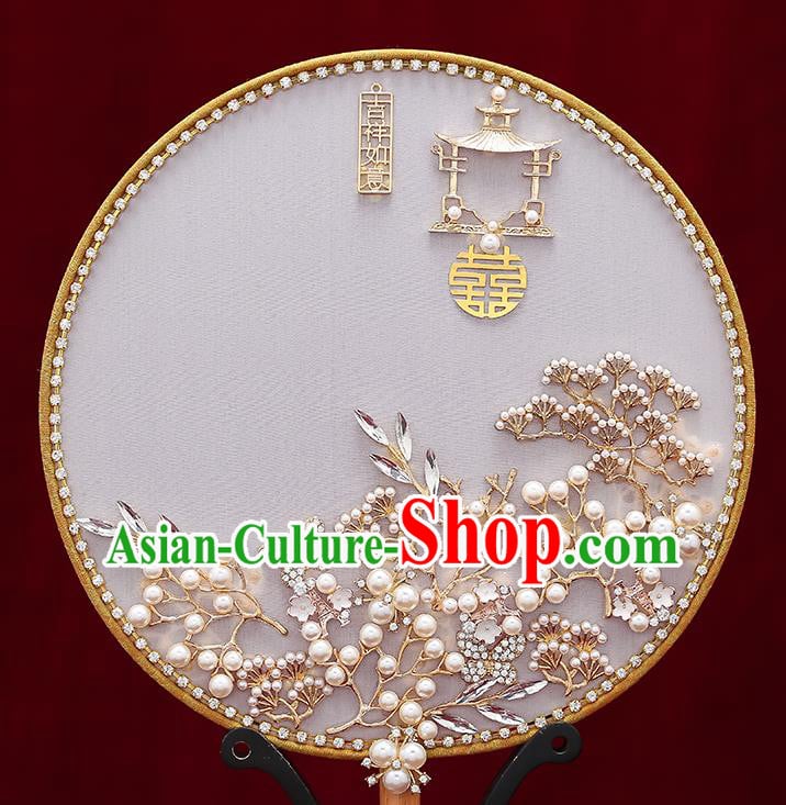 Chinese Handmade Wedding Silk Palace Fans Classical Fans Ancient Bride Round Fans Chinese Handmade Wedding Silk Palace Fans Classical Fans Ancient Bride Round Fans