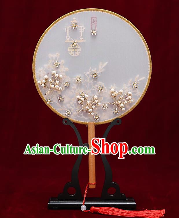 Chinese Handmade Wedding Silk Palace Fans Classical Fans Ancient Bride Round Fans Chinese Handmade Wedding Silk Palace Fans Classical Fans Ancient Bride Round Fans