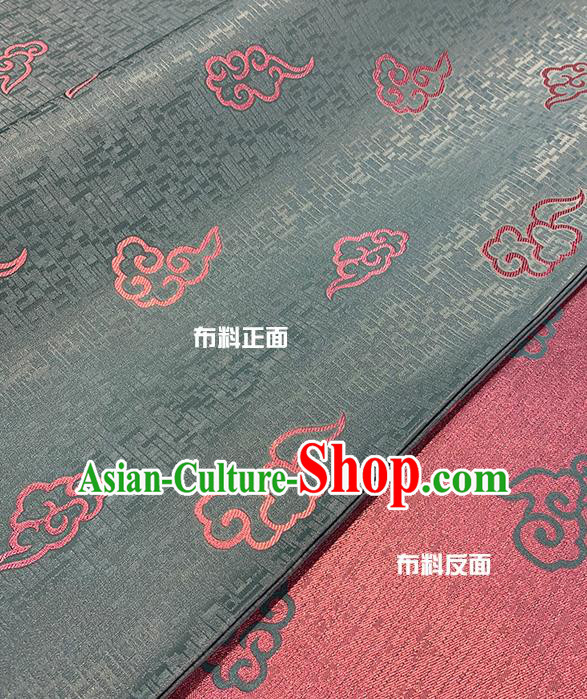 Chinese Traditional Clouds Pattern Light Green Silk Fabric Brocade Drapery Tang Suit Damask Material Chinese Traditional Clouds Pattern Light Green Silk Fabric Brocade Drapery Tang Suit Damask Material