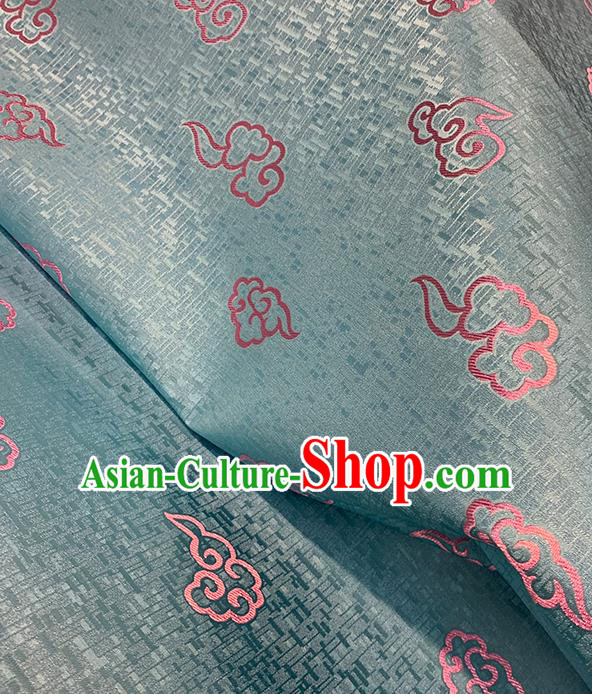 Chinese Traditional Clouds Pattern Light Green Silk Fabric Brocade Drapery Tang Suit Damask Material Chinese Traditional Clouds Pattern Light Green Silk Fabric Brocade Drapery Tang Suit Damask Material