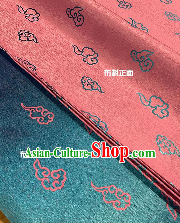 Chinese Traditional Clouds Pattern Pink Silk Fabric Brocade Drapery Tang Suit Damask Material Chinese Traditional Clouds Pattern Pink Silk Fabric Brocade Drapery Tang Suit Damask Material