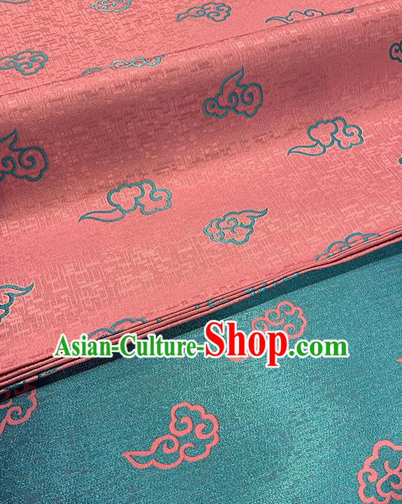 Chinese Traditional Clouds Pattern Pink Silk Fabric Brocade Drapery Tang Suit Damask Material Chinese Traditional Clouds Pattern Pink Silk Fabric Brocade Drapery Tang Suit Damask Material