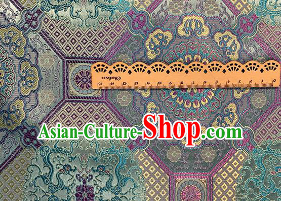 Chinese Traditional Eight Treasures Lotus Pattern Silk Fabric Brocade Drapery Mongolian Robe Damask Material Chinese Traditional Eight Treasures Lotus Pattern Silk Fabric Brocade Drapery Mongolian Robe Damask Material