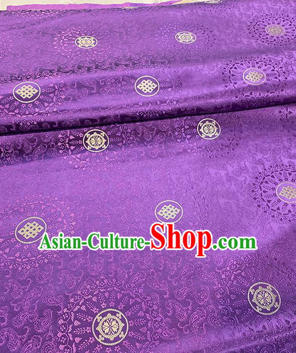 Chinese Traditional Fireworks Pattern Silk Fabric Tang Suit Damask Material Purple Brocade Drapery Chinese Traditional Fireworks Pattern Silk Fabric Tang Suit Damask Material Purple Brocade Drapery