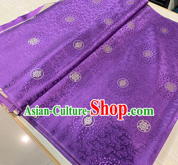 Chinese Traditional Fireworks Pattern Silk Fabric Tang Suit Damask Material Purple Brocade Drapery Chinese Traditional Fireworks Pattern Silk Fabric Tang Suit Damask Material Purple Brocade Drapery