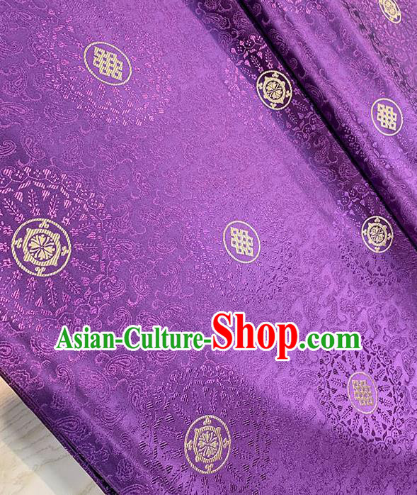 Chinese Traditional Fireworks Pattern Silk Fabric Tang Suit Damask Material Purple Brocade Drapery Chinese Traditional Fireworks Pattern Silk Fabric Tang Suit Damask Material Purple Brocade Drapery
