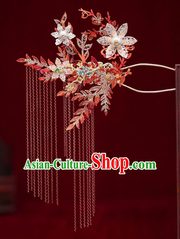 Chinese Handmade Classical Wedding Hair Accessories Ancient Bride Hairpins Hair Comb Complete Set Chinese Handmade Classical Wedding Hair Accessories Ancient Bride Hairpins Hair Comb Complete Set