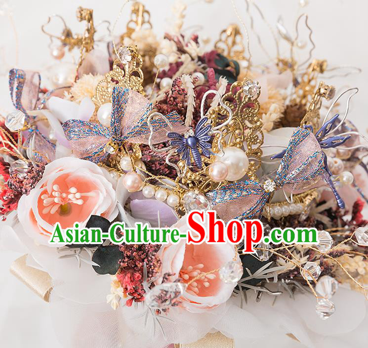 Handmade Baroque Flower Bunch Wedding Accessories Classical European Bride Bridal Bouquet Handmade Baroque Flower Bunch Wedding Accessories Classical European Bride Bridal Bouquet