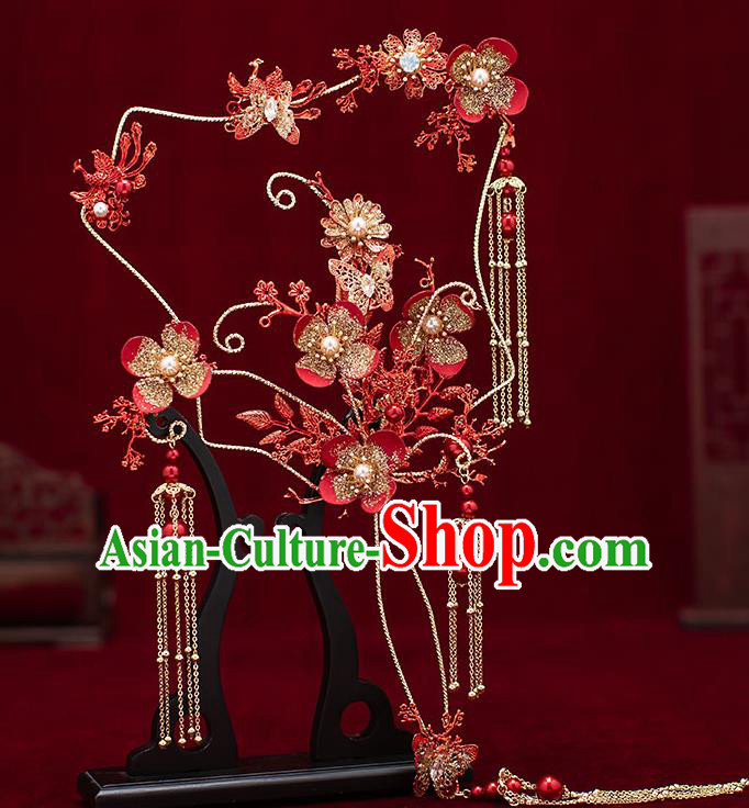 Chinese Handmade Red Plum Blossom Palace Fans Classical Fans Ancient Bride Props Fans Chinese Handmade Red Plum Blossom Palace Fans Classical Fans Ancient Bride Props Fans