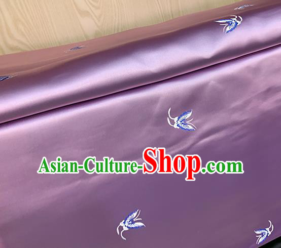 Chinese Traditional Butterfly Pattern Purple Silk Fabric Brocade Drapery Cheongsam Dress Damask Material Chinese Traditional Butterfly Pattern Purple Silk Fabric Brocade Drapery Cheongsam Dress Damask Material