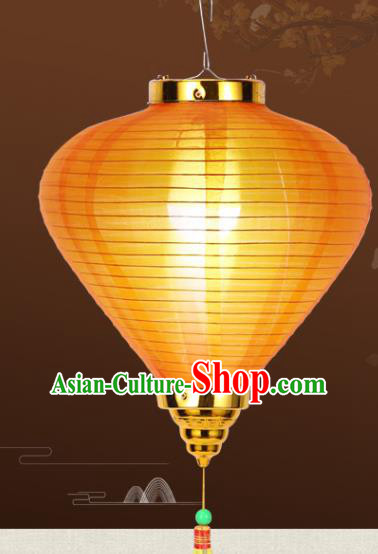 Chinese Traditional Yellow Veil Lanterns Handmade Hanging Lantern New Year Classical Palace Lamp Chinese Traditional Yellow Veil Lanterns Handmade Hanging Lantern New Year Classical Palace Lamp