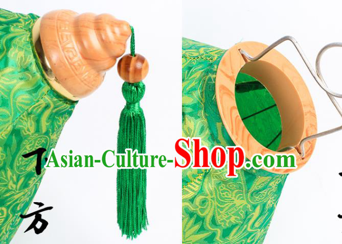 Chinese Traditional Flowers Pattern Green Silk Lanterns Handmade Hanging Lantern New Year Palace Lamp Chinese Traditional Flowers Pattern Green Silk Lanterns Handmade Hanging Lantern New Year Palace Lamp
