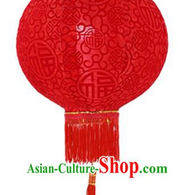Chinese Traditional Red Tassel Flock Cloth Palace Lanterns Handmade Ceiling Lantern Classical Festive New Year Lamp
