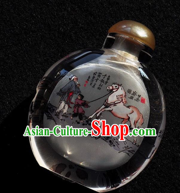 Chinese Handmade Snuff Bottle Traditional Inside Painting Monkey Snuff Bottles Artware Chinese Handmade Snuff Bottle Traditional Inside Painting Monkey Snuff Bottles Artware