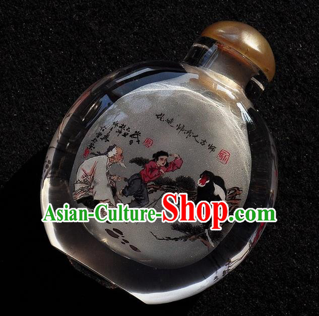 Chinese Handmade Snuff Bottle Traditional Inside Painting Monkey Snuff Bottles Artware Chinese Handmade Snuff Bottle Traditional Inside Painting Monkey Snuff Bottles Artware
