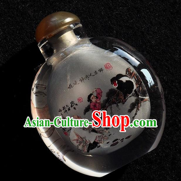 Chinese Handmade Snuff Bottle Traditional Inside Painting Monkey Snuff Bottles Artware Chinese Handmade Snuff Bottle Traditional Inside Painting Monkey Snuff Bottles Artware