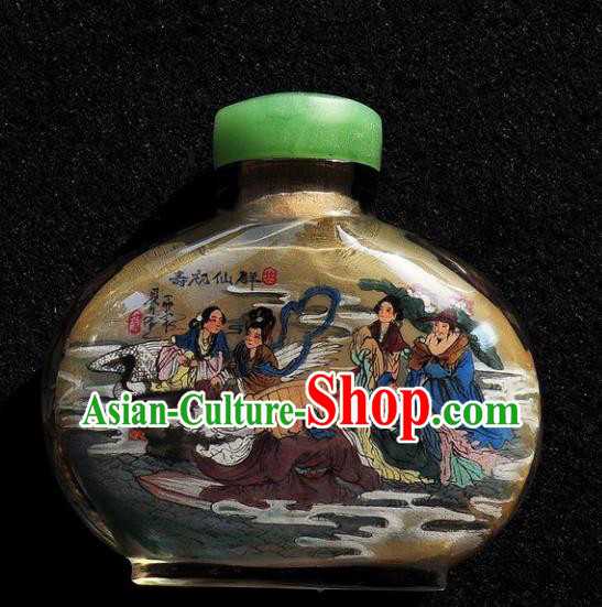 Chinese Handmade Immortals Snuff Bottle Traditional Inside Painting Gods Snuff Bottles Artware Chinese Handmade Immortals Snuff Bottle Traditional Inside Painting Gods Snuff Bottles Artware